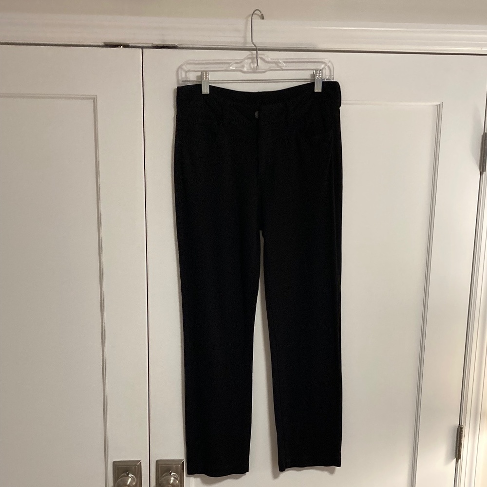 NYDJ Cropped Ponte Knit Black Pants
